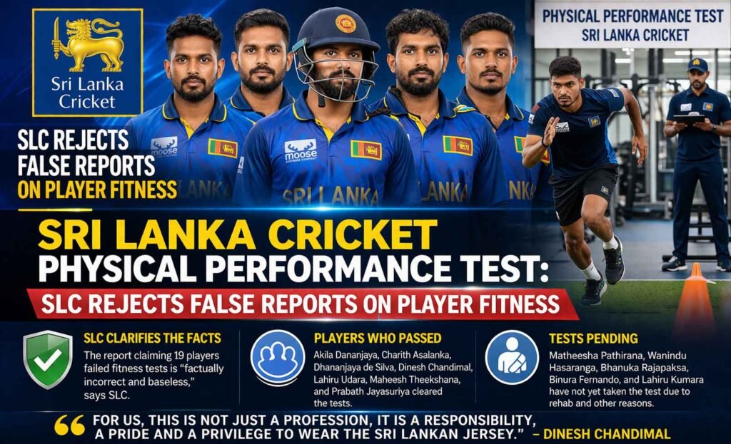Sri Lanka Cricket Physical Performance Test